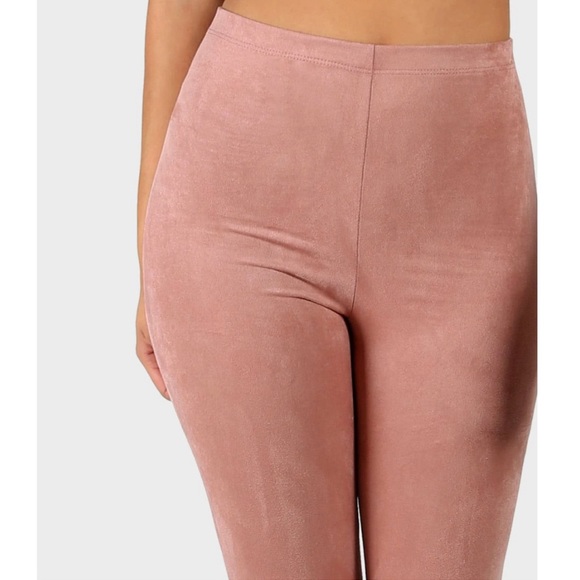 High Waisted Suede Leggings - Picture 10 of 11